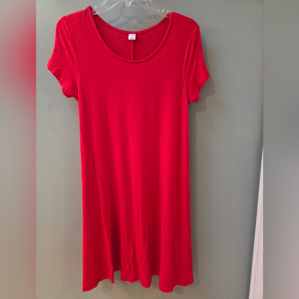 Old Navy Bright Red Swing Dress